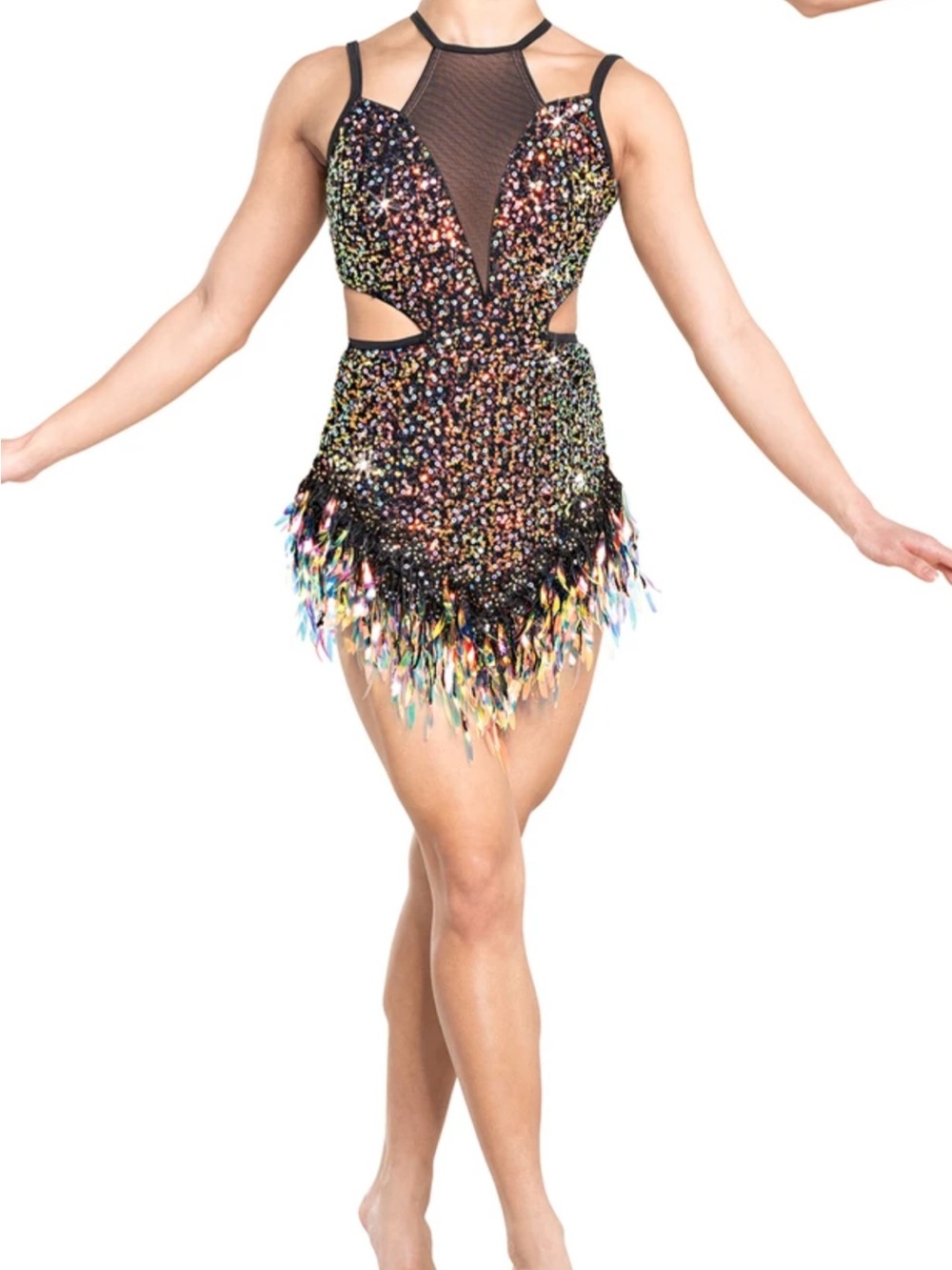 Tenth House by Revolution Sequin Dance Costume with Mesh and stoning Detail
